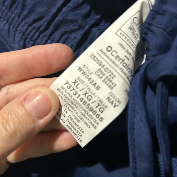 Cherokee Men's Deep Blue Cargo scrub Pants - Picture 3 of 4